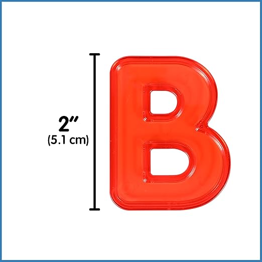 edxeducation Transparent Letters and Numbers - Mini Jar - Colorful, Plastic Letters and Numbers - Light Box Accessory - Sensory Play - Practice Counting and Spelling