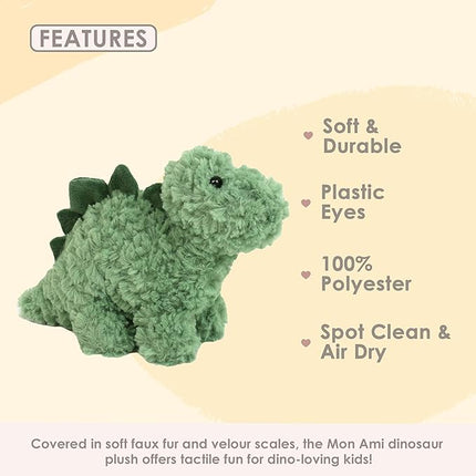 MON AMI Cuddles The Baby Dino Stuffed Animal – 10”, Soft & Cuddly Dinosaur Plush, Use as Toy or Nursery Room Décor for Kids of All Ages