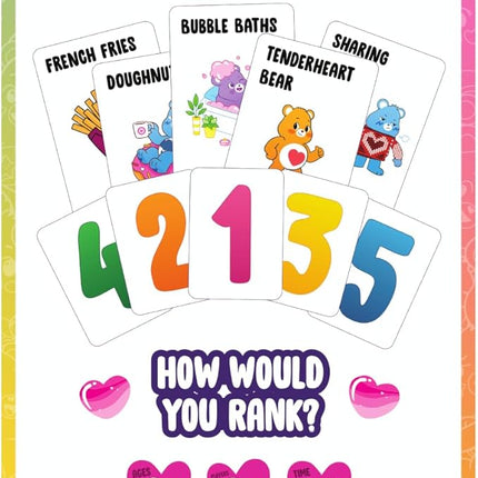 Care Bears Family Party Game - The Card Game About How Your Friends & Family Rank Things - for Kids, Tweens, Teens, Families, Kidult, Groups and Fun Parties with Polarizing Priorities