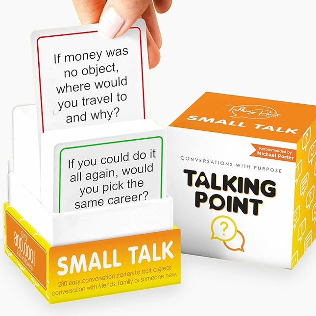 200 Icebreaker Conversation Cards - Improve Your Small Talk & Make Deep Connections - Perfect for Parties, Gatherings & More - Always Have Something to Say - Discuss Fun Questions & Interesting Topics