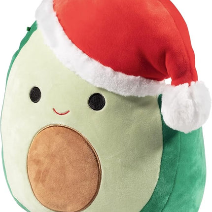 Squishmallows Original Large 12" Austin The Christmas Avocado - Official Jazwares Santa Holiday Plush- Collectible Soft & Squishy Stuffed Animal Toy- 2025 Gift for Kids, Girls & Boys