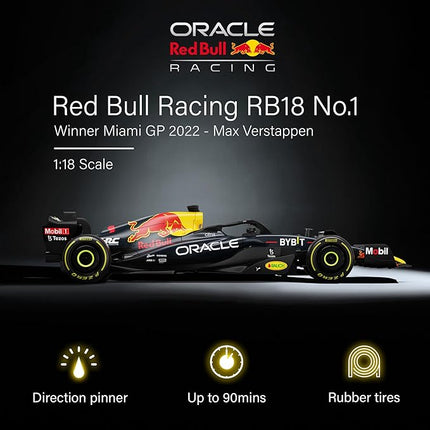 Voltz Toys Authentic Licensed 1:18 F1 RedBull Rb18 Car Remote Control Car - F1 Collection RC car Series for Kids and Adults - 2.4GHz RC Car for Gift (1:18 RedBull Rb18(NO.1))