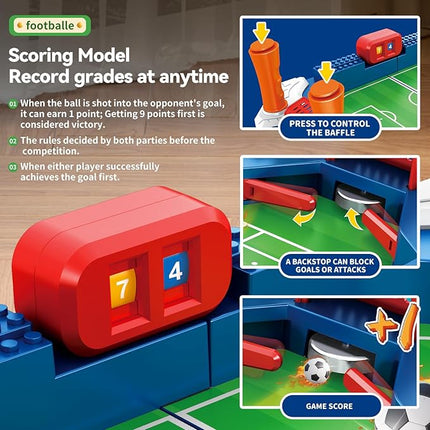 Mini Foosball Table, Soccer Board Game for Kids, 3 4 5 6 7 8-12 Year Old Boys Girls Birthday Gifts, Football Games Pinball Machine, Indoor Outdoor Family Party Sports Toys