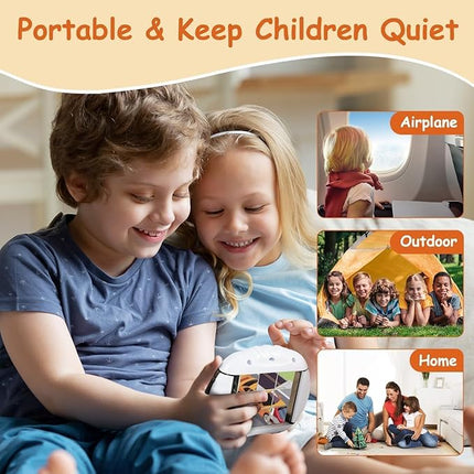 3D Rotating Puzzles for Kids 3 4 5 6 7 8 Year Old, 4 Puzzles in 1, Toddler Toy for Travel, Car, Airplane, Road Trip Activities, Fine Motor Skills, Fidget, Boys & Girls Gifts