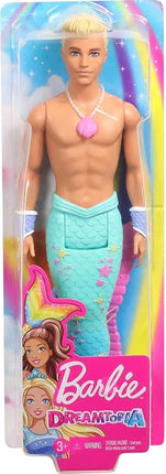 Barbie Dreamtopia Merman Doll, Approx 12-inch with Blue Rainbow Tail and Blonde Hair, for 3 to 7 Year Olds