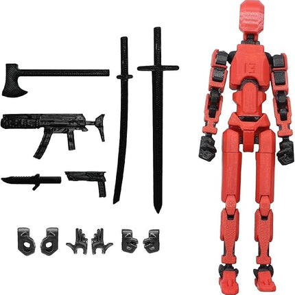Assembly Completed T13 Action Figure, Titan 13 3D Printed Action Figure, 3D Printed Titan13, Assembled Dummy 13 Lucky 13 Toy Figure