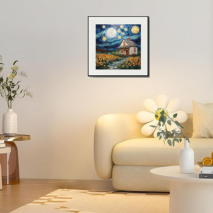 Leodozzio Wooden Puzzles for Adults, Starlight House Jigsaw Puzzles 200 Pieces-5MM Thickness, 11.2x11.2, Unique Shaped Puzzle, Perfect Choice for Birthday Gifts, Wall Art Room and Artistic Home Decor