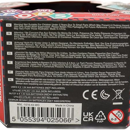 Wow! PODS Marvel Avengers Collection - Nick Fury | Superhero Toys Light-Up Bobble-Head Figure | Official Marvel Collectable Toys & Gifts | Number 207 in Series