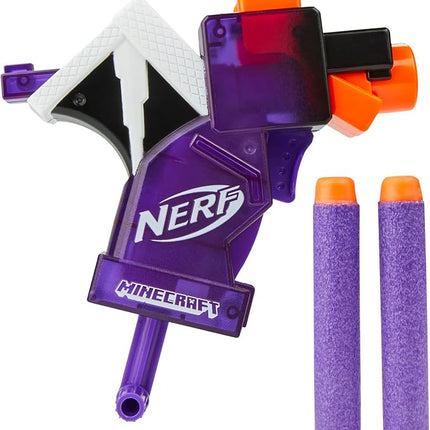 Nerf MicroShots Minecraft Ender Dragon Mini Blaster, Minecraft Dragon Mob Design, Includes 2 Official Elite Darts, Priming Handle