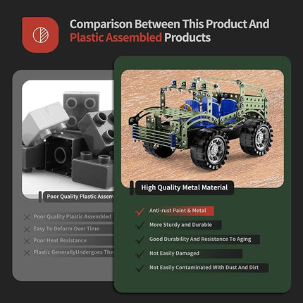 Building Toys Model Truck Set - STEM Building Projects Model Car Kit Toys for Kids Boys Ages 8-12 12-16, Assembly Science Model Car Kits Toys Gifts for Kids Girls Boys 8 9 10 11 12 Years Old and adult