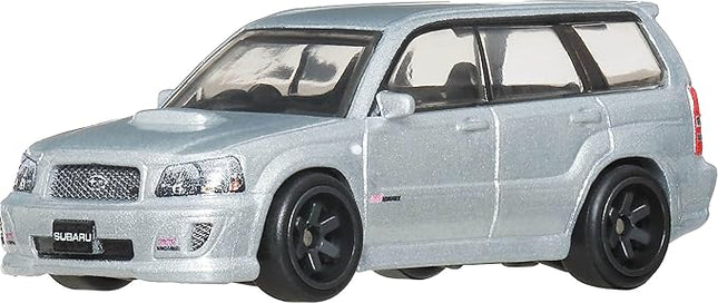 Hot Wheels Premium Car Culture Collectible Toy Car, 1:64 Scale Die-Cast Subaru Forester STI, Ronin Run 2 Vehicle with Real Riders Tires