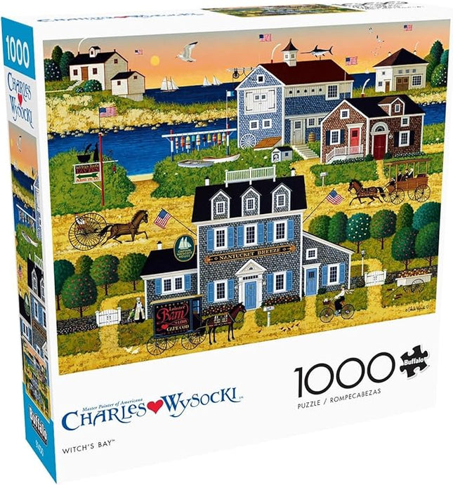 Buffalo Games - Charles Wysocki - Witch's Bay - 1000 Piece Jigsaw Puzzle for Adults -Challenging Puzzle Perfect for Game Nights - Finished Size is 26.75 x 19.75