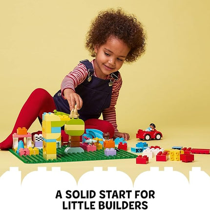 LEGO DUPLO Green Building Plate - 24x24 Stud Foundation for Toddlers to Build, Play, & Display Their Brick Creations - Baseplate Construction Toy for Kids - 10980