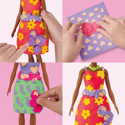 Play-Doh Barbie Flowers and Florals Accessory Pack, 4 Refill Pattern Sheets of Modeling Compound, 8 Fashion Accessories, Kids Arts and Crafts for Ages 5+