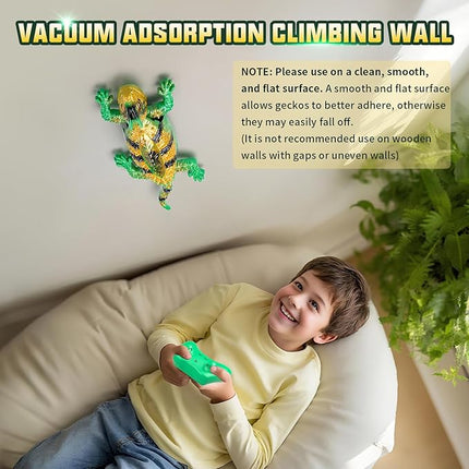Axirata Wall Climbing Gecko Remote Control Robot Toys for Kids 3-5 4-7 6-8 8-12+ Year Old with Cool Lights, Rechargeable RC Robots Gecko Toy Climbs Walls & 360°Rotation, Birthday Gifts for Boys Girls