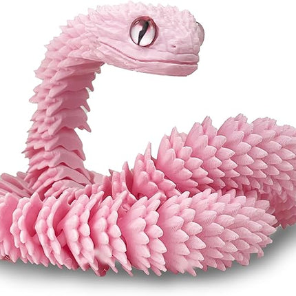 24in 3D Printed Snake Toys, Flexible 3D Printed Animal, Fidget ADHD Snake Toys, Perfect Desk Pet for Animal Collectors