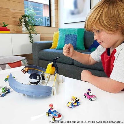 Hot Wheels Mario Kart Track Set Assortment 4 Different Tracks with Mario Kart 1:64 Scale Vehicles and Nemesis from Video Game Gift for Kids 3 Years and Older