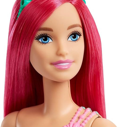 Barbie Dreamtopia Royal Fashion Doll with Dark-Pink Hair & Sparkly Bodice Wearing Removable Skirt, Shoes & Headband Accessory