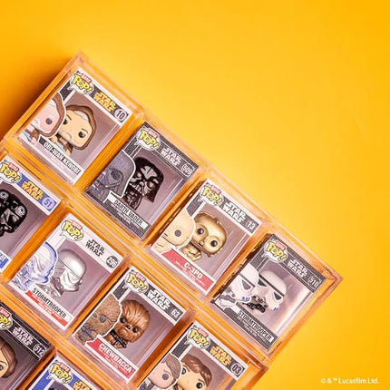 Funko Bitty POP! Star Wars - Leia, 4-Pack - Princess Leia, R2-D2, C-3PO and A Surprise Mystery Mini Figure - 0.9 Inch (2.2 Cm) Collectable - Stackable Display Shelf Included - Gift Idea