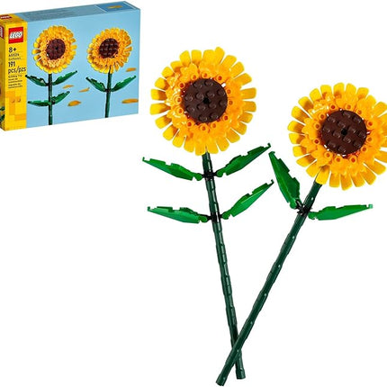 LEGO Sunflowers Building Toy for Kids, Girls and Boys Ages 8+ - Artificial Sunflowers for Home Decor and Display - Birthday Gift Idea for Lovers of Plants & Flowers - 40524
