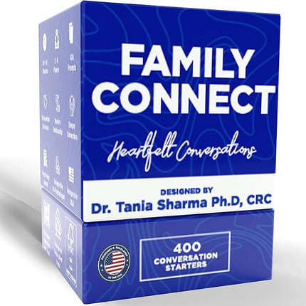 Family Conversation Starters Cards Games For Kids 10 +, Teens and Adults, Car Travel Communication Card Game, Social Skill & Mindful Therapy Talk w 400 Questions & Activities, Fun Gifts For Families