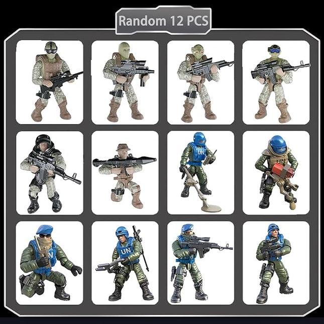 YEIBOBO ! Minifigures Blind Bags, Military Action Figures with Weapons and Accessories Mystery Pack Delta Special Forces