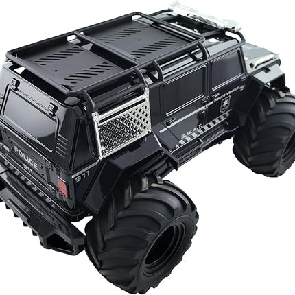 Threeking 1:14 Waterproof Rc Police Cars Amphipious Remote Control Car SUV Truck Indoor Outdoor Toys with Police-Siren Lights for 6 7 8 9 10 11 12 Year Old Kids Boys Girls Gifts Presents