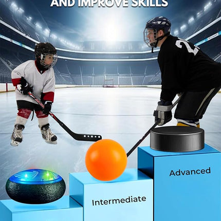 Hockey Stick Handling Trainer – Adjustable Hockey Training Equipment Set with Hover Soccer Ball, Mini Goal & Sticks – Improve Skills & Coordination for Kids & Teens