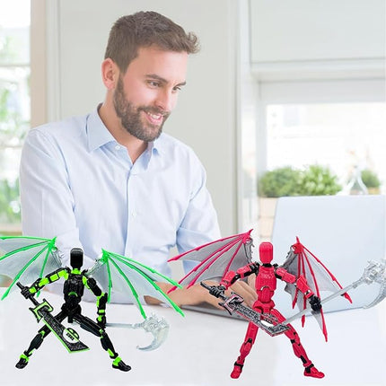 T13 Action Figure Set (Assembly Completed) - Titan 13 Robot Movable, 3D Printed Articulated, Full Body Mechanical Doll - Christmas Birthday Gift for Kids Adult