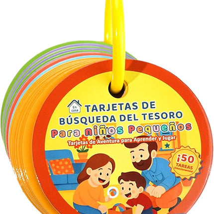Indoor Scavenger Hunt for Toddlers (Spanish Edition), 27pcs Scavenger Hunt Card Game at Home, for Boys and Girls Ages 2-3, Birthday for Kids
