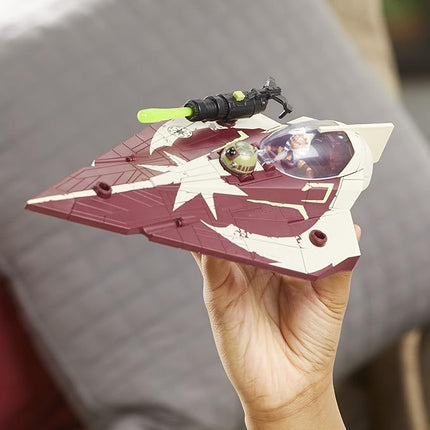 STAR WARS Toys Mission Fleet Ahsoka Tano Delta-7 Jedi Starfighter, Starfighter Strike 2.5-Inch-Scale Figure and Vehicle, Ages 4 and Up, (F3790)