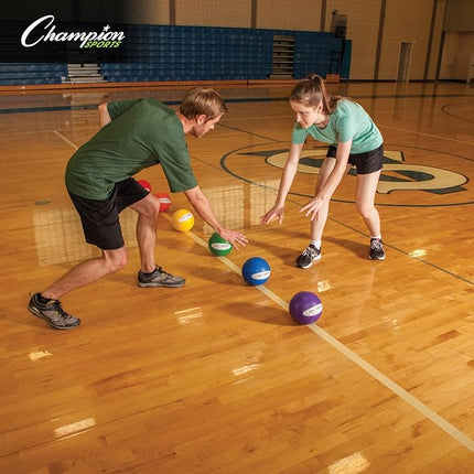 Champion Sports® Rhino Skin® Low Bounce Dodgeball Sets & Singles for Playground, PE, Backyard & League Games – Team Sports Equipment for Youth & Adults