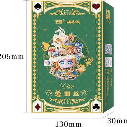 MU 3D Metal Puzzle for Adult Alice Figure Cartoon Cat, Animation Elf Palace Model Kits Miniature Building, Love Festival Birthday Gift Home Decor