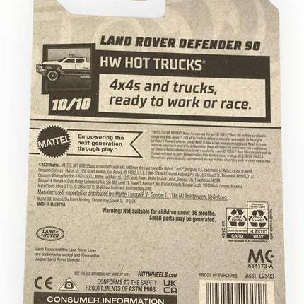 Hot Wheels Land Rover Defender 90, HW Hot Trucks 10/10 [Gray] 227/250