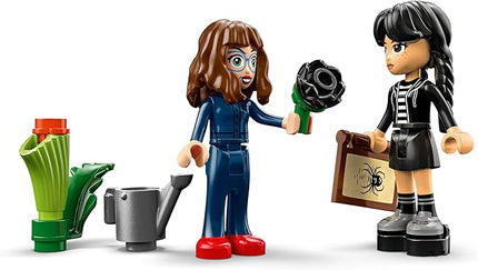 LEGO Wednesday Black Dahlia Flower Building Toy - Pretend Play Set for Girls & Boys, Ages 9+ - with Wednesday Addams & Professor Minidolls - Building Blocks for Kids - Gift Idea for Birthdays - 76784