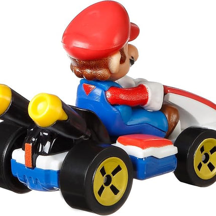Hot Wheels Mario Kart Collection of 1:64 Scale Die-Cast Replica Vehicles, Toy Collectibles