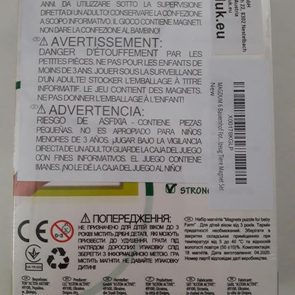 Farm Magnetic Puzzles for Kids – 6 Big Magnetic Animals for Baby - Realistic Toddler Magnet for Refrigerator - Travel Games – Real Farm Magnets for Fridge - Learning Toy Set - Baby Educational Gift