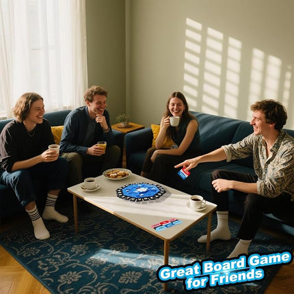 Word Game Family Board Games for Kids & Adults with 2 Modes,220 Topic Categories 24 Letters Pressing Games,Fun Fast-Paced Learning Game,35 Cards,LCD Display Timer,Christmas & Birthday Gifts,Blue