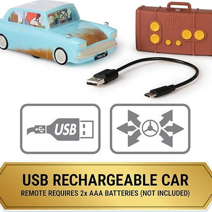 Wizarding World Harry Potter, Weasley’s Flying Remote Control Car with Zero Gravity Technology, Drives Indoors on Walls & Floors, Gifts & Stocking Stuffers for Kids