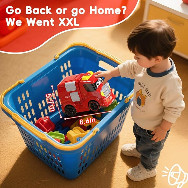 Remote Control Car for Toddlers 1-3 Fire Truck Toy for Ages 2-4 Lights & Sounds Emergency Cars Preschoolers Fire Engine for Boys & Girls