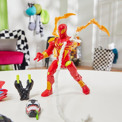 Spider-Man MixMashers Marvel Iron Spider Custom Mix-and-Match Deluxe Action Figure & Accessories, 5-Inch-Scale (12 cm) Super Hero Toys, Ages 4+