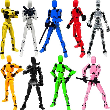 (Assembly Completed) 2025 New Titan 13 Action Figure Set,Lucky Robot 13 Action Figures,Multi-Jointed Movable Action Figure,Nova 13 Figure for Collectors Desktop Decorations (g-9pcs)