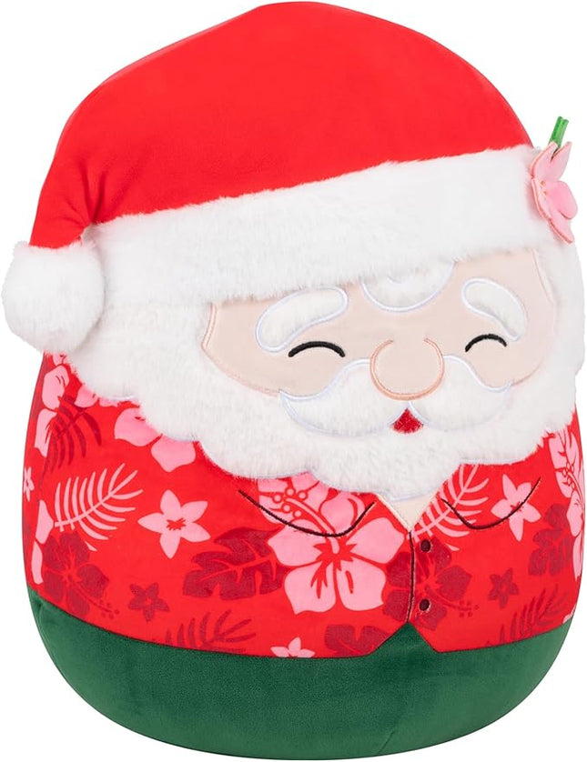 Squishmallows Original 14in Nick The Santa Claus in Red Hawaiian Shirt – Official Jazwares Holiday Plush (Large)