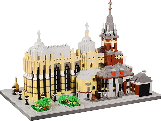 Micro Building Blocks Kit 6650PCS Germany Medieval Aachen Cathedral Miniature Building Block Set Church Architecture Construction Model for Adult and Teens Age of 14+