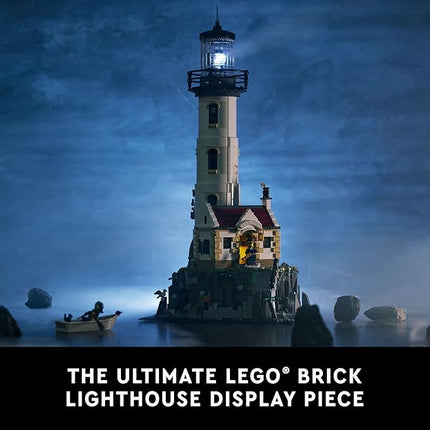 LEGO Ideas Motorized Lighthouse 21335 Adult Model Building Kit, Complete with Rotating Lights, Quaint Cottage and a Mysterious Cave, Creative Gift Idea
