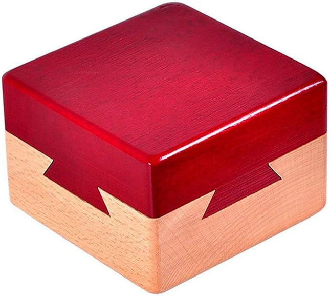 DC-BEAUTIFUL Impossible Dovetail Box Mini 3D Brain Teaser Wooden Magic Drawers Gift Jewelery Box Puzzle Toy