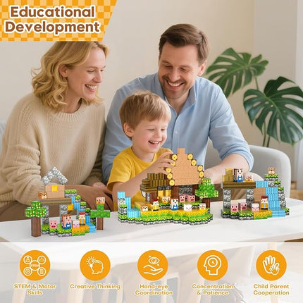 Magnetic Blocks, Magnetic Building Blocks 100pcs Gryxpox-STEM Toys for Kids Ages 3+, Magnet Tiles with Forest Animals Blocks Set, Educational Sensory Toys for Toddlers, Boys & Girls–Creative Game Gift