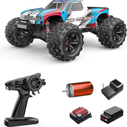 MJX 16208 1/16 RTR Brushless RC Cars, Top Speed 42mph 4x4 Hobby Electric Off Road Jump Remote Control Truck, Adult RC Monster All Terrain Remote Control Cars