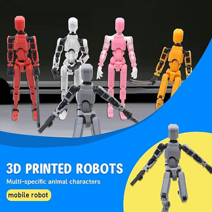 MerryXD T13 3D Action Figure,Assembly Completed Dummy Nova Titan Lucky 13 Action Figure 3D Printed Multi-Jointed Movable Toy Yellow