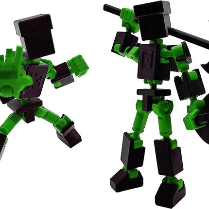 (Assembly Completed) 3D Printed 6.65-inch Action Figure Mini-13, Full Body Mechanical Movable Toy, Multiple Accessories, Desk Decoration, Creative Gifts (Black2)